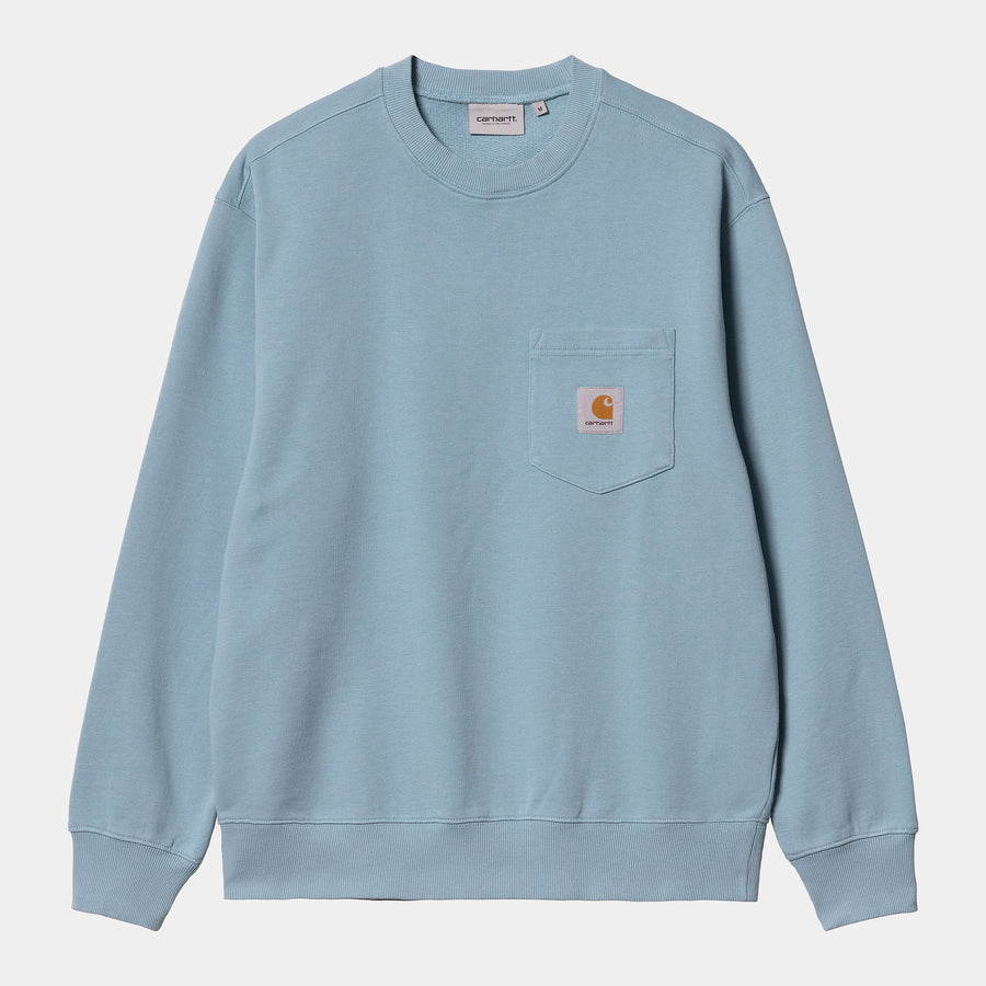 Carhartt Mens Pocket Sweat Top - Frosted Blue