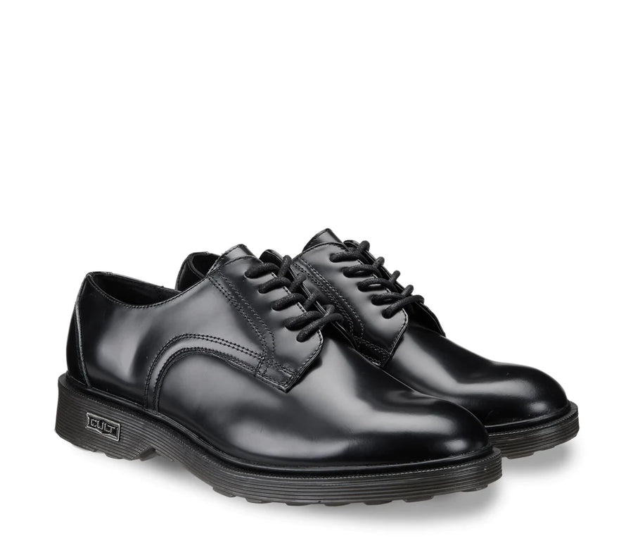 Cult Mens Ozzy 412 Leather Shoe - Black